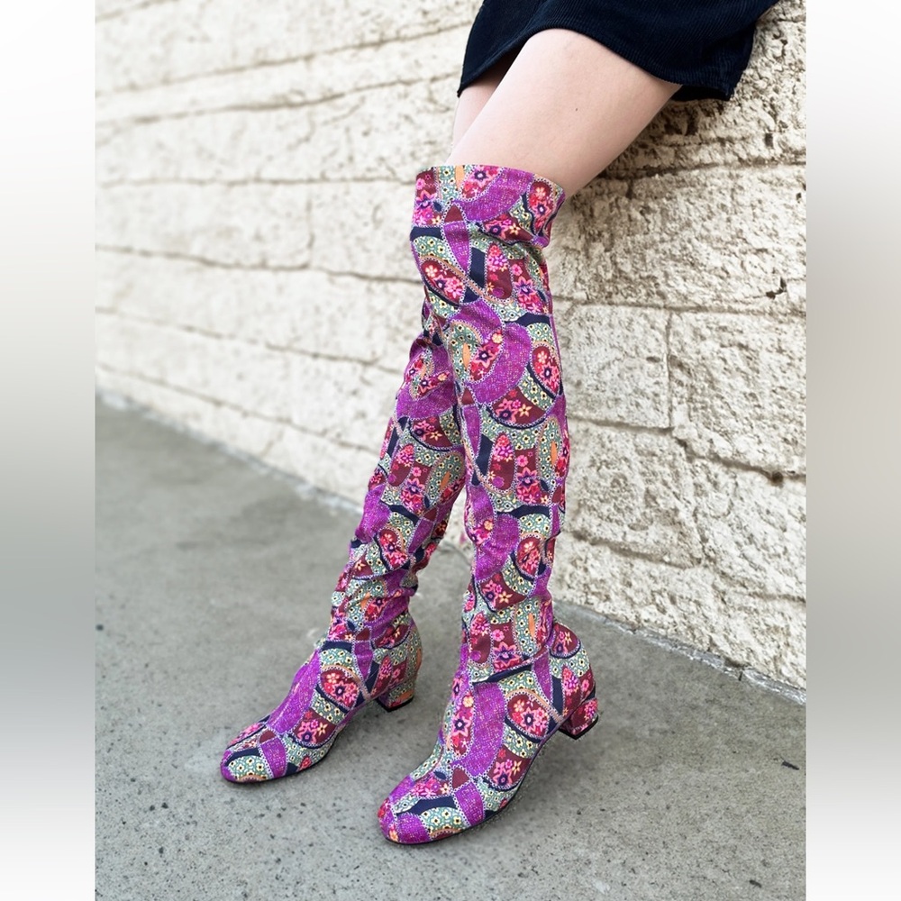 B.A.I.T. Footwear thigh high psychedelic boots